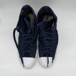 Converse Mens/Womens Dark Blue Canvas High-Top Sneakers